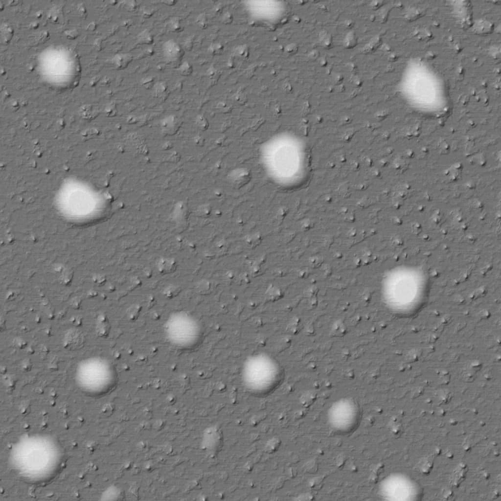 ZnO single-crystal face after oxidative annealing at 700 °C, AFM topography (10 µm field)