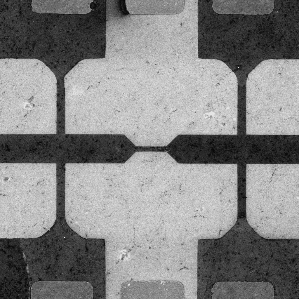 CVD graphene Hall cross, secondary-electron SEM (100 µm field)